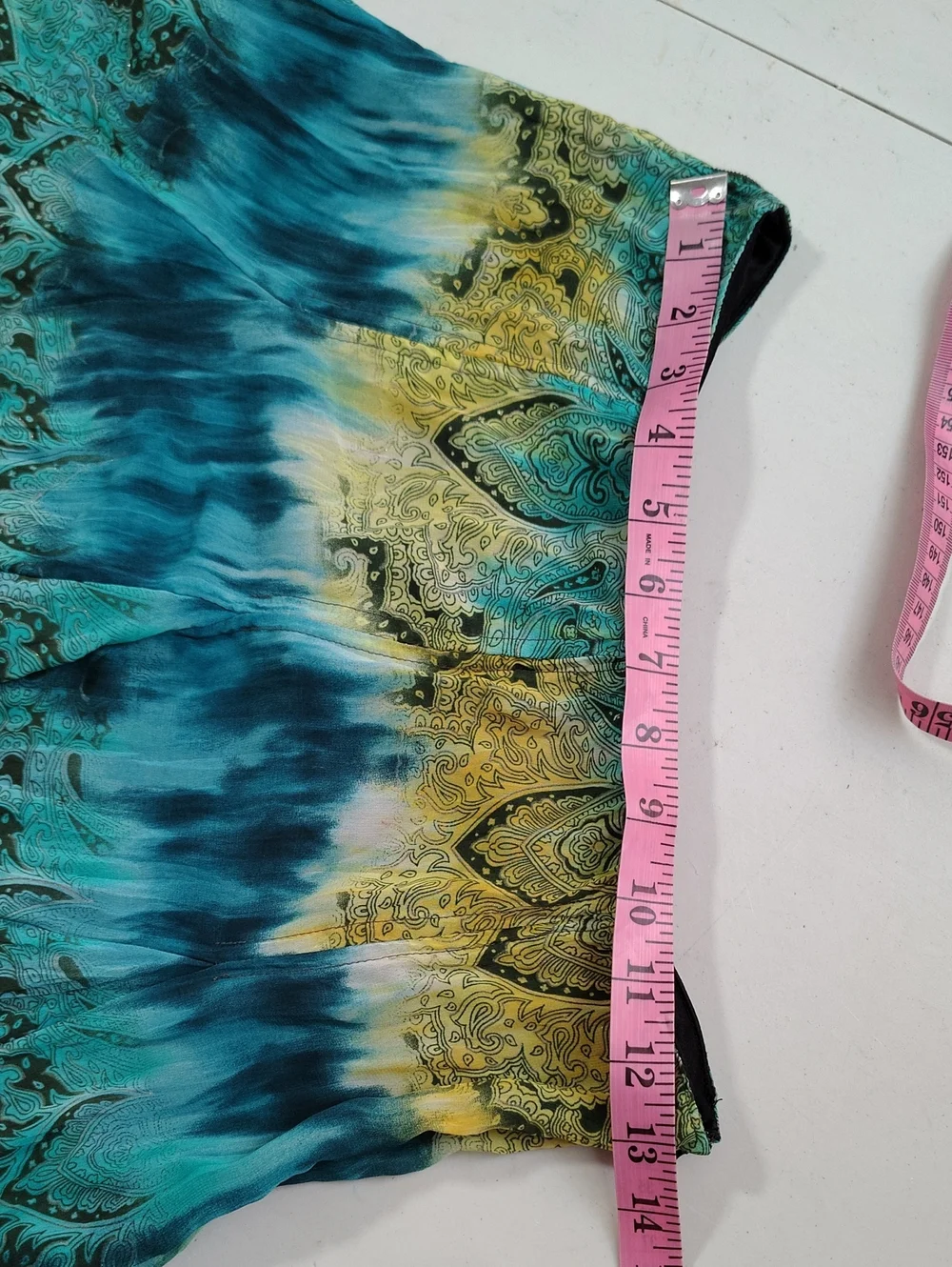 Vintage Tracy Evan Tie Dye Paisley Ruffle Mini Skirt Size 1 Fairy Grunge 90s